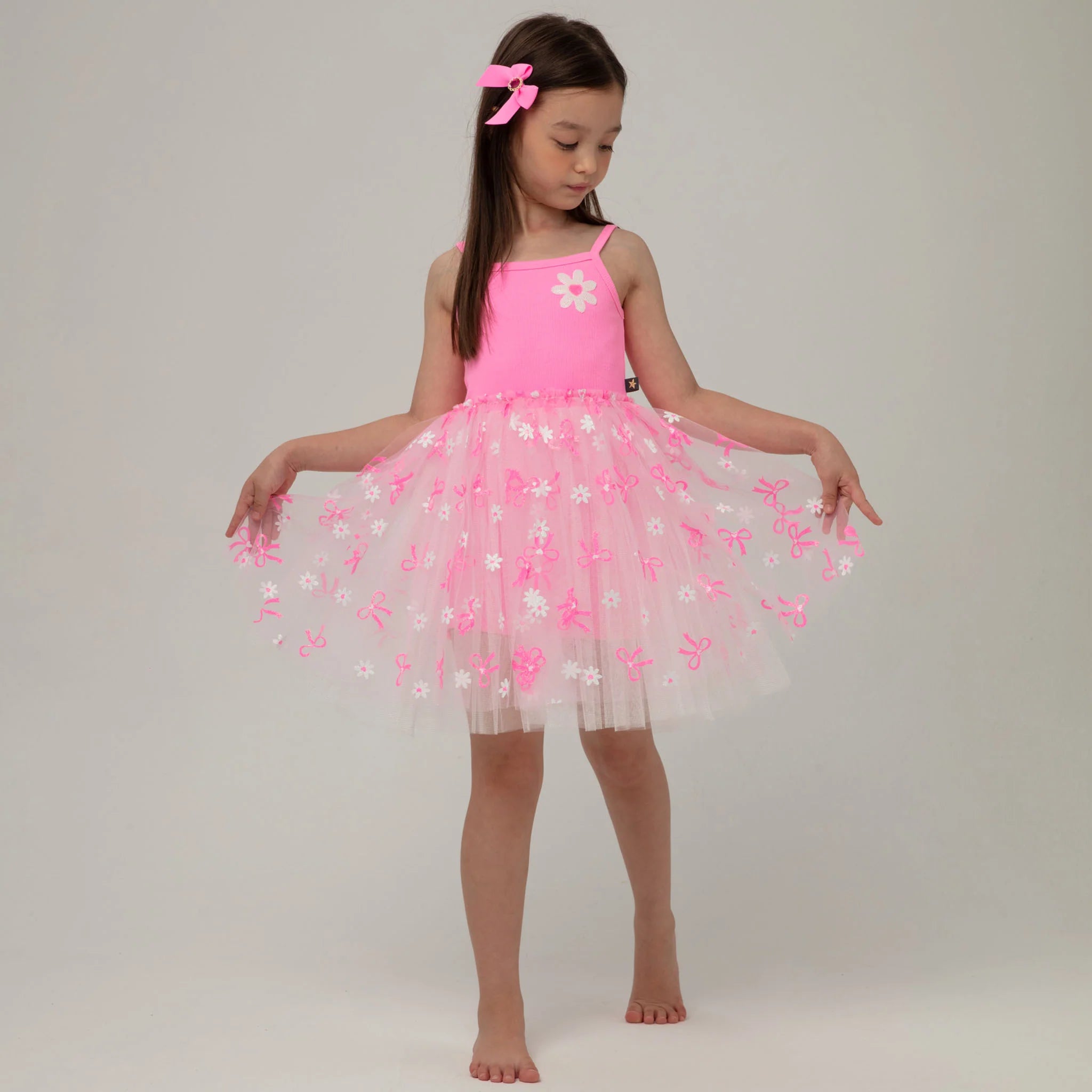 Light Pink Petite Hailey Strapped Tutu Dress for Girls - Perfect for Birthday Parties, Pageants & Special Occasions