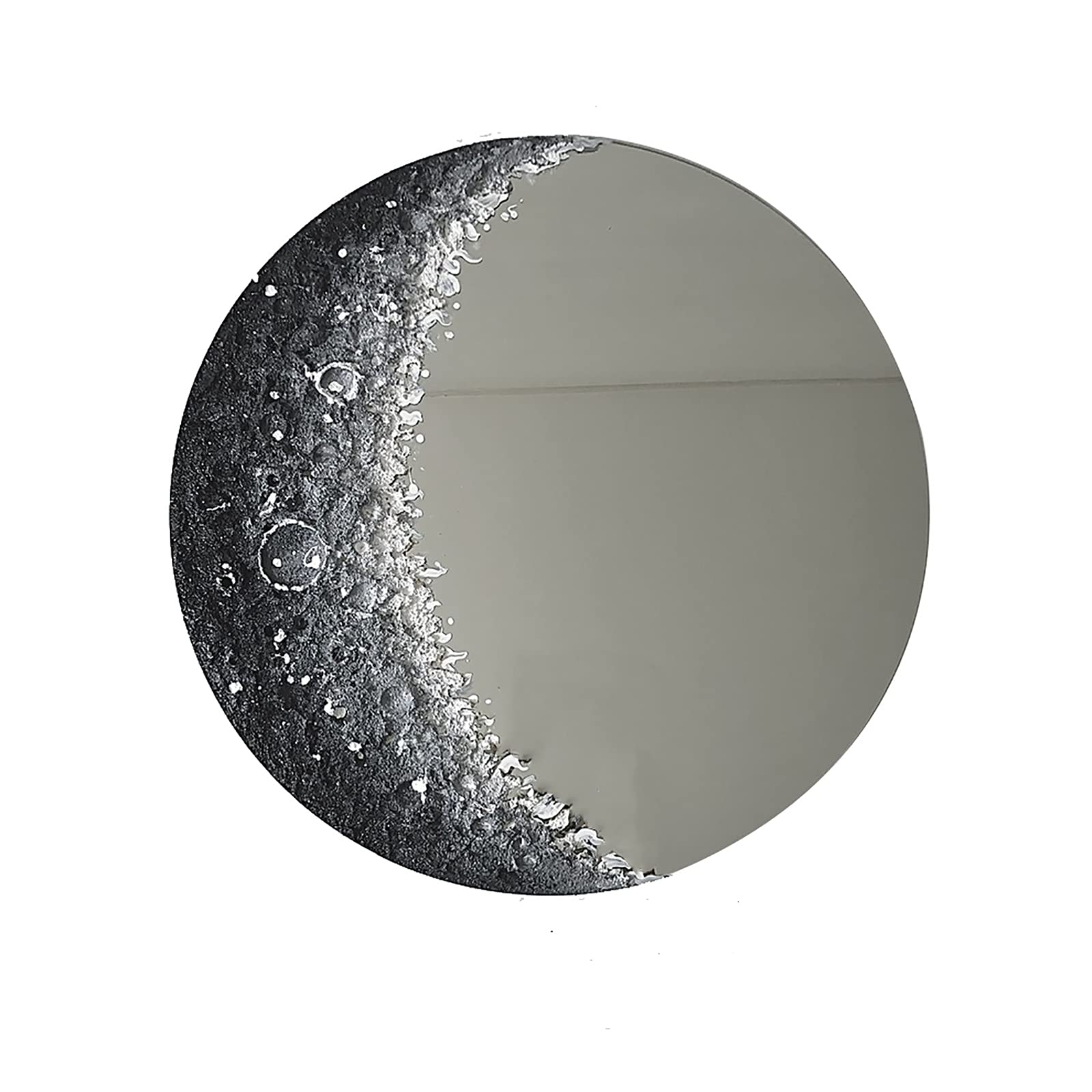 XIAOQIAO Modern Moon Shaped Decorative Mirror - Boho Chic Vanity Mirror for Home Decor, Photography Props & Wall Art | Perfect for Bedroom, Living Room & Instagram Aesthetic Backdrops