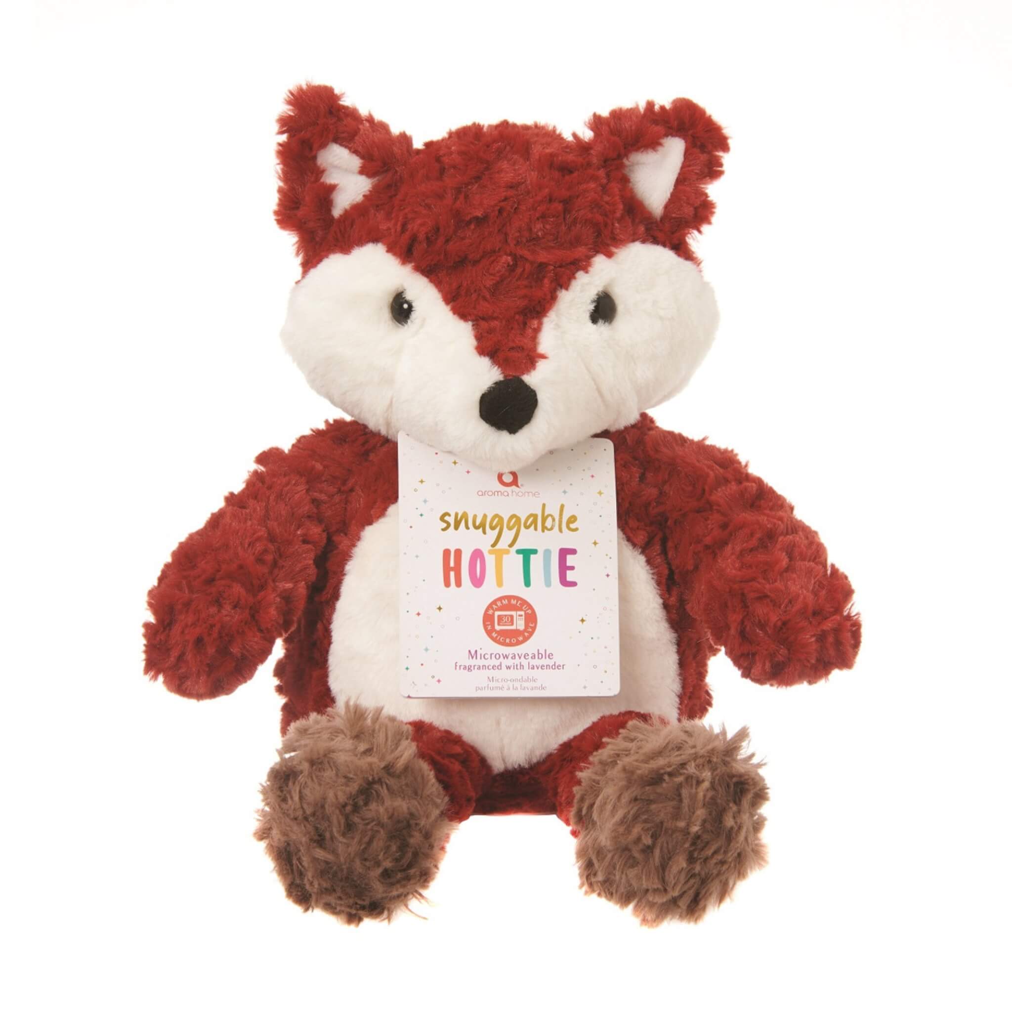 Red Fox Snuggable Microwaveable Heating Plush Toy - Warm & Cozy Animal Companion for Kids & Adults - Perfect for Cold Nights, Anxiety Relief & Cuddling