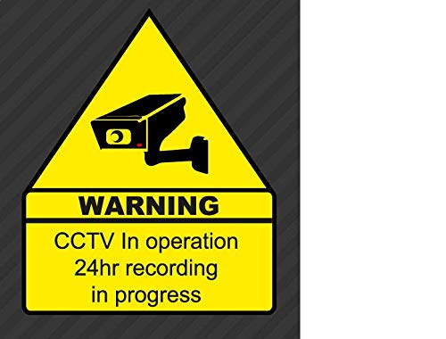 Home CCTV Surveillance Security Camera Sticker - Video Warning Decal for Theft Deterrent & Property Protection | Perfect for Doors, Windows & Garages