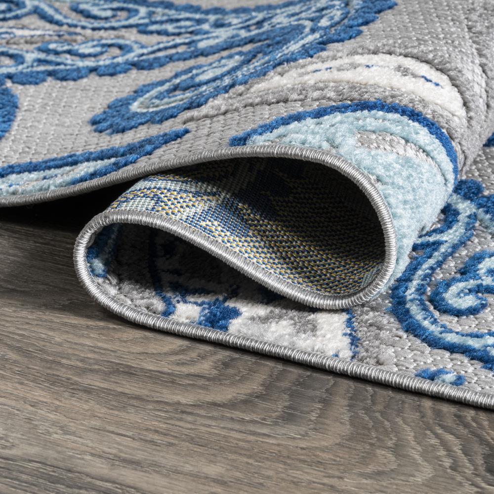 Julien Paisley High-Low Indoor/Outdoor Area Rug - Stylish Bohemian Decor for Living Room, Patio & Bedroom
