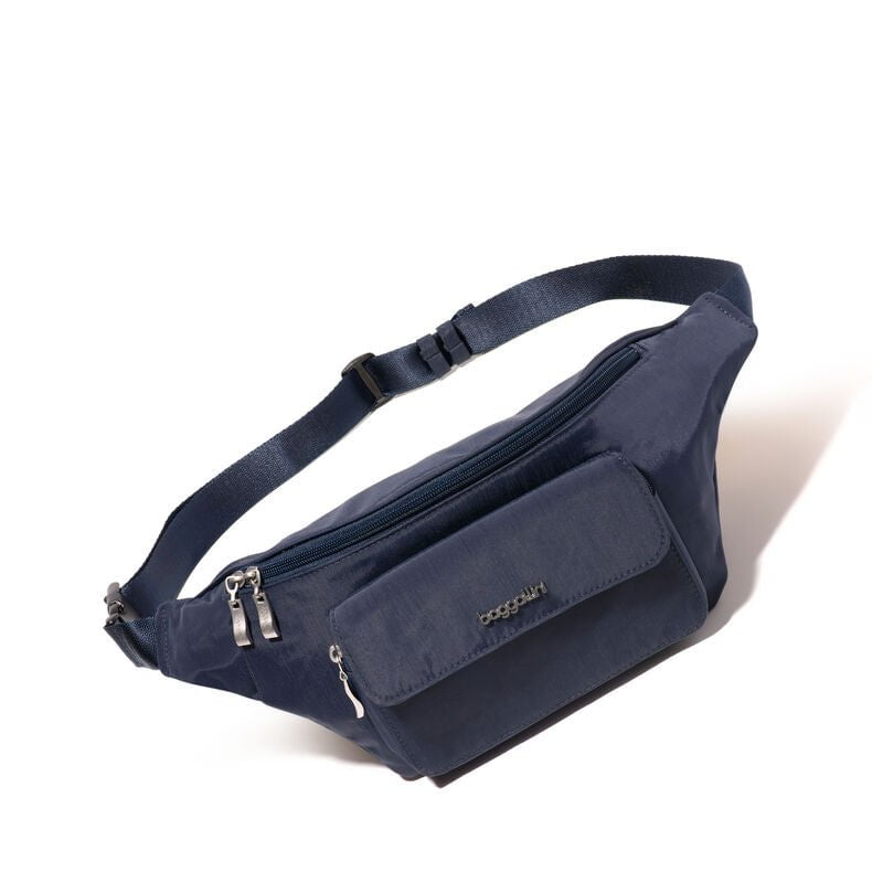 Baggallini Modern Everywhere Belt Bag Sling - Adjustable Waist Strap (28-32.5 Inches) - Hands-Free Crossbody Bag for Travel, Shopping & Outdoor Activities