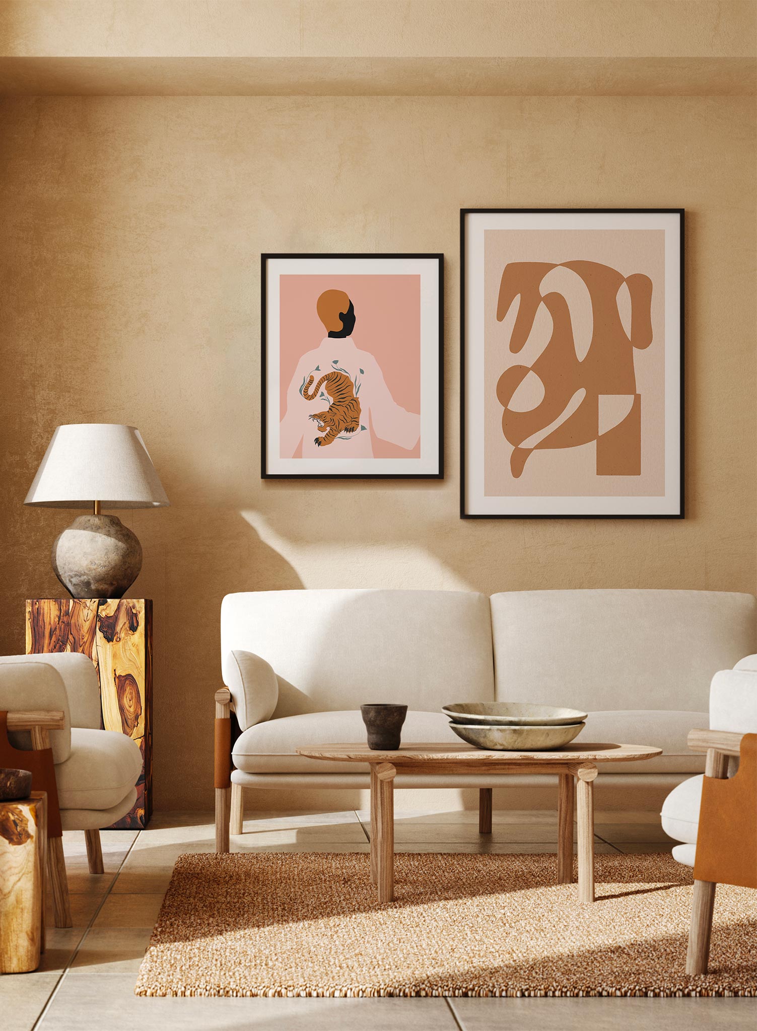 Melting Ochre Art Print Poster - Vibrant Abstract Wall Decor for Living Room, Bedroom & Office