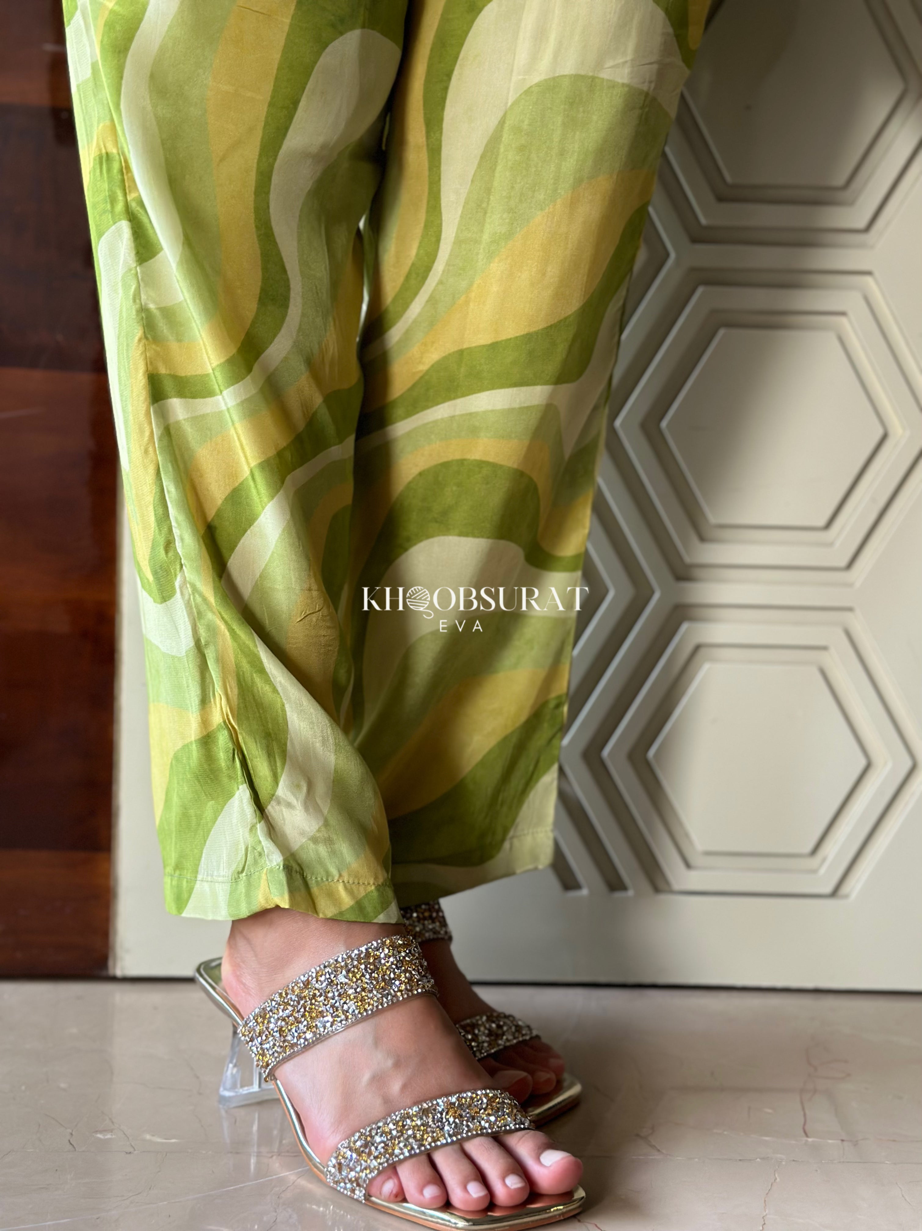 Emerald Green Kaftan Coord Set - Women's Elegant Lounge & Beach Cover Up - Perfect for Vacation, Resort Wear and Summer Outfits