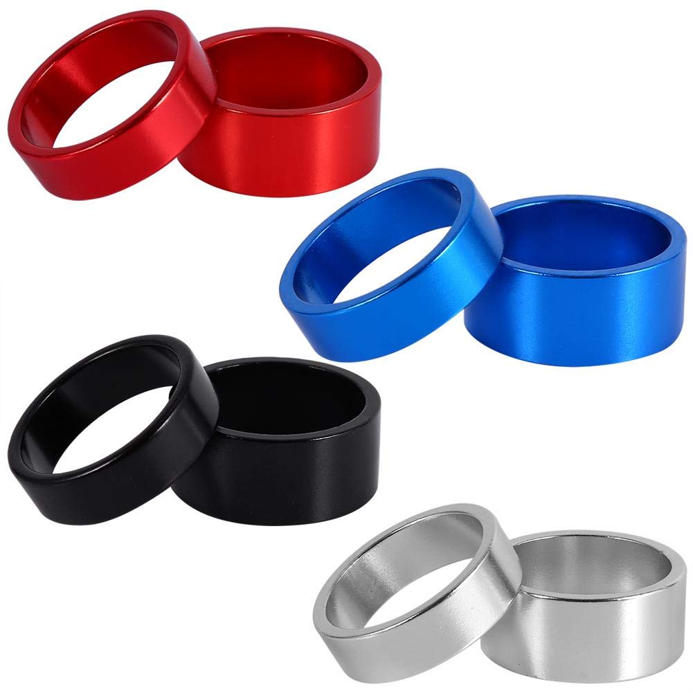 Bike Headset Spacer Set - 4PCS Aluminum Alloy (5mm/10mm/15mm/20mm) - Stem Headset Spacers & Fork Washers for MTB Mountain Bikes & Road Bikes - Durable & Lightweight (Blue) - Perfect for Bike Maintenance, Upgrades & Customization