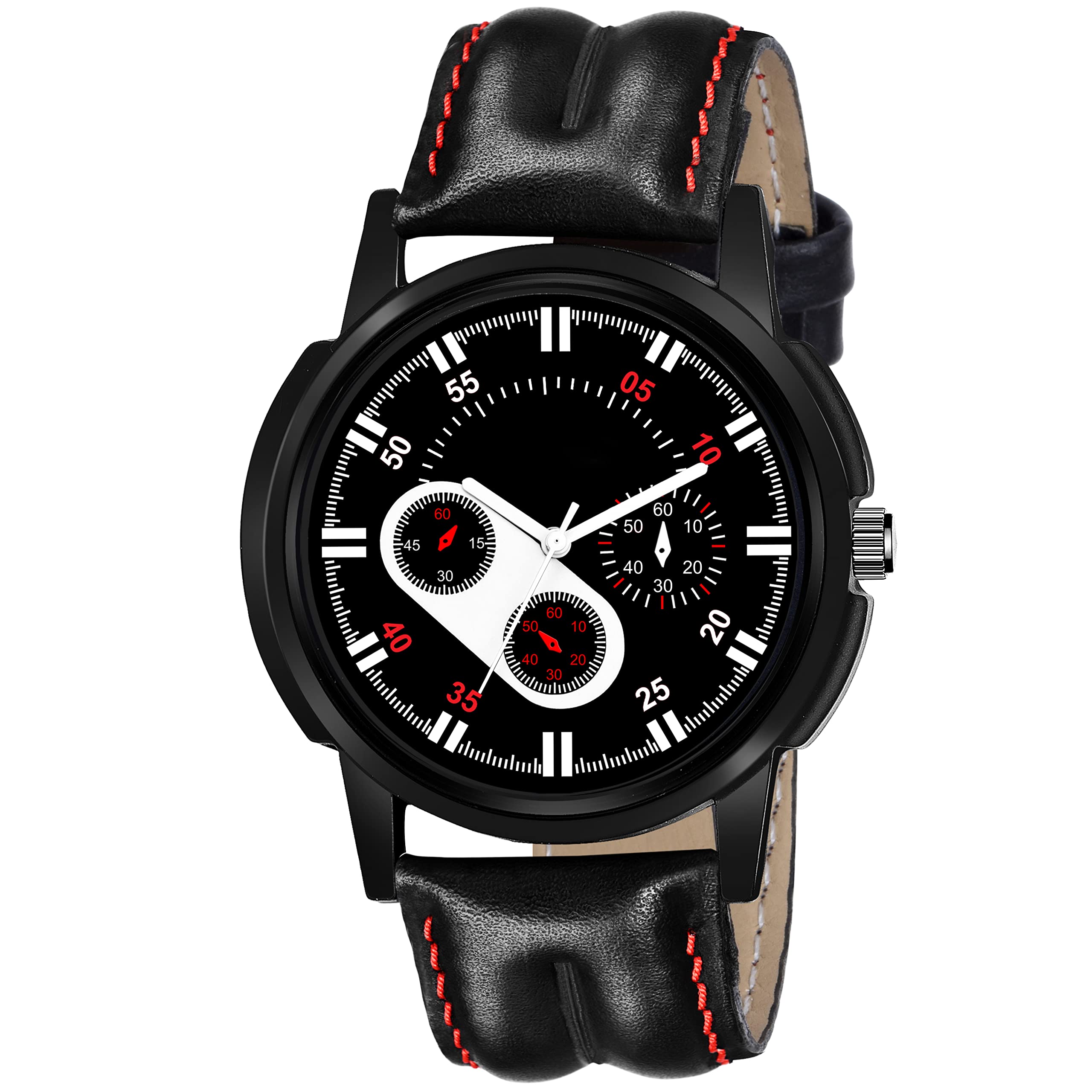 FRAVY Black Analog Formal Wrist Watch for Men & Boys - W032 | Classic Dress Watch for Business, Office & Special Occasions
