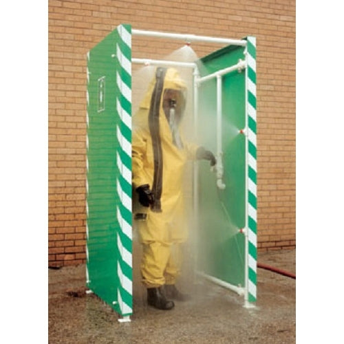 Hughes DEC D 29D Multi Nozzle Walk Through Self Draining Decontamination Shower - Emergency Safety Equipment for Hazardous Material Cleanup in Industrial & Laboratory Settings