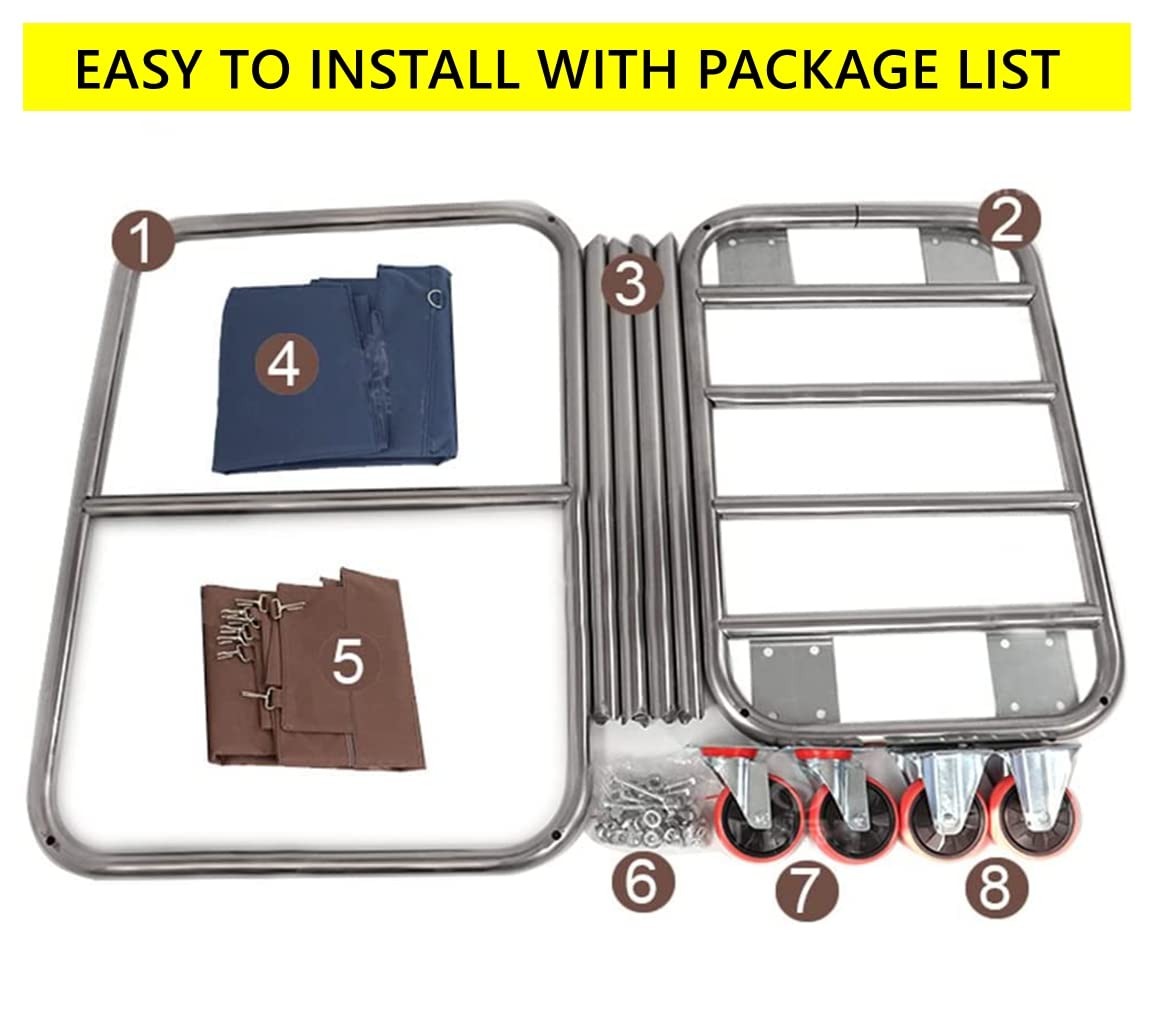2-Bag Rolling Laundry Sorter Cart with Heavy-Duty Lockable Wheels & Removable Laundry Bags - Commercial Grade Laundry Hamper Trolley for Hotels, Hospitals & Laundromats - Perfect for Clothes Sorting, Storage & Transport