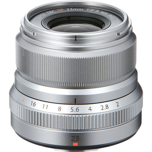 Fujifilm XF 23mm f/2.0 R WR Weather-Resistant Prime Lens - Silver | Compact & Fast Aperture for Street, Travel & Portrait Photography