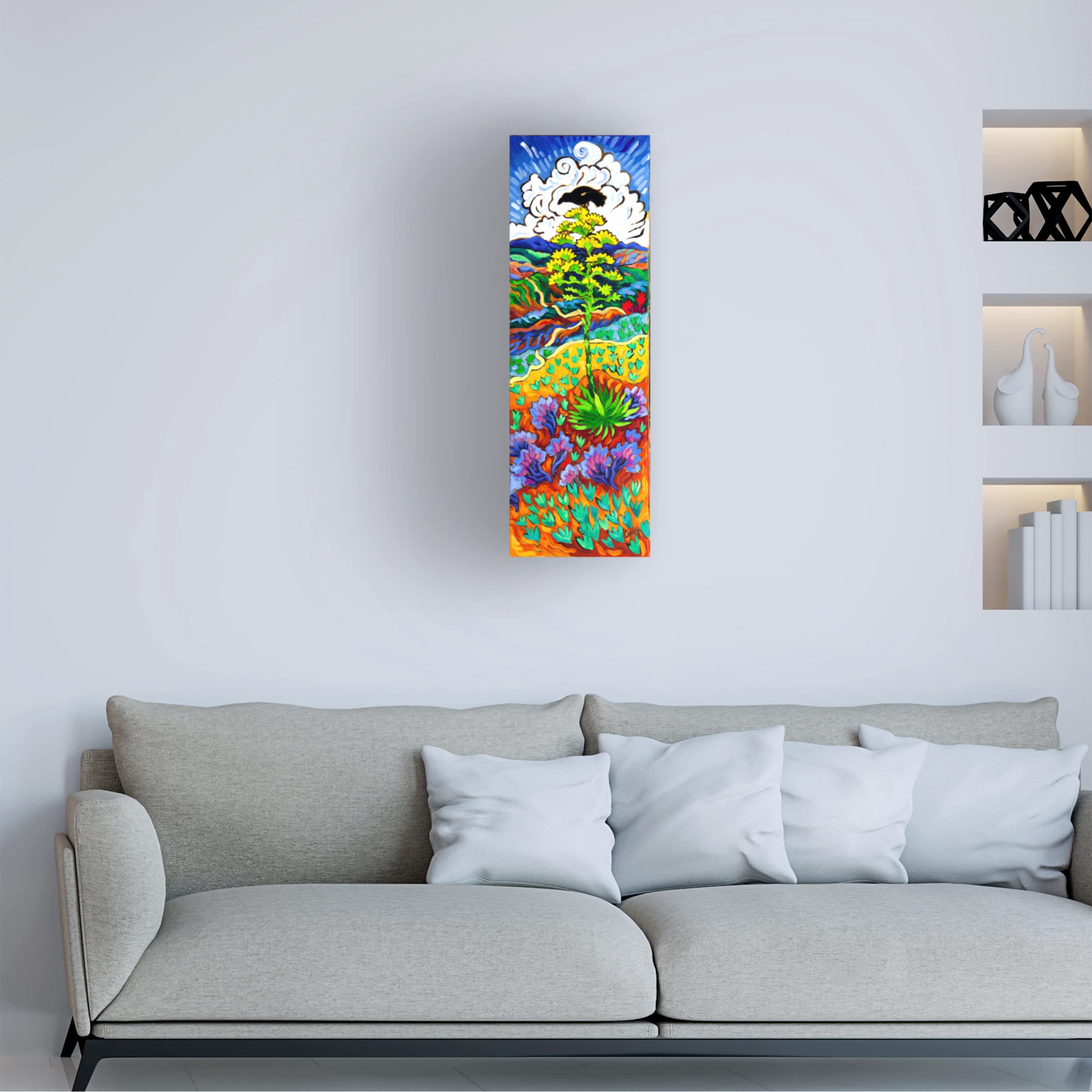 Trademark Fine Art 'The Watcher' Canvas Wall Art Print by Cathy Carey - Perfect for Living Room, Bedroom & Office Decor