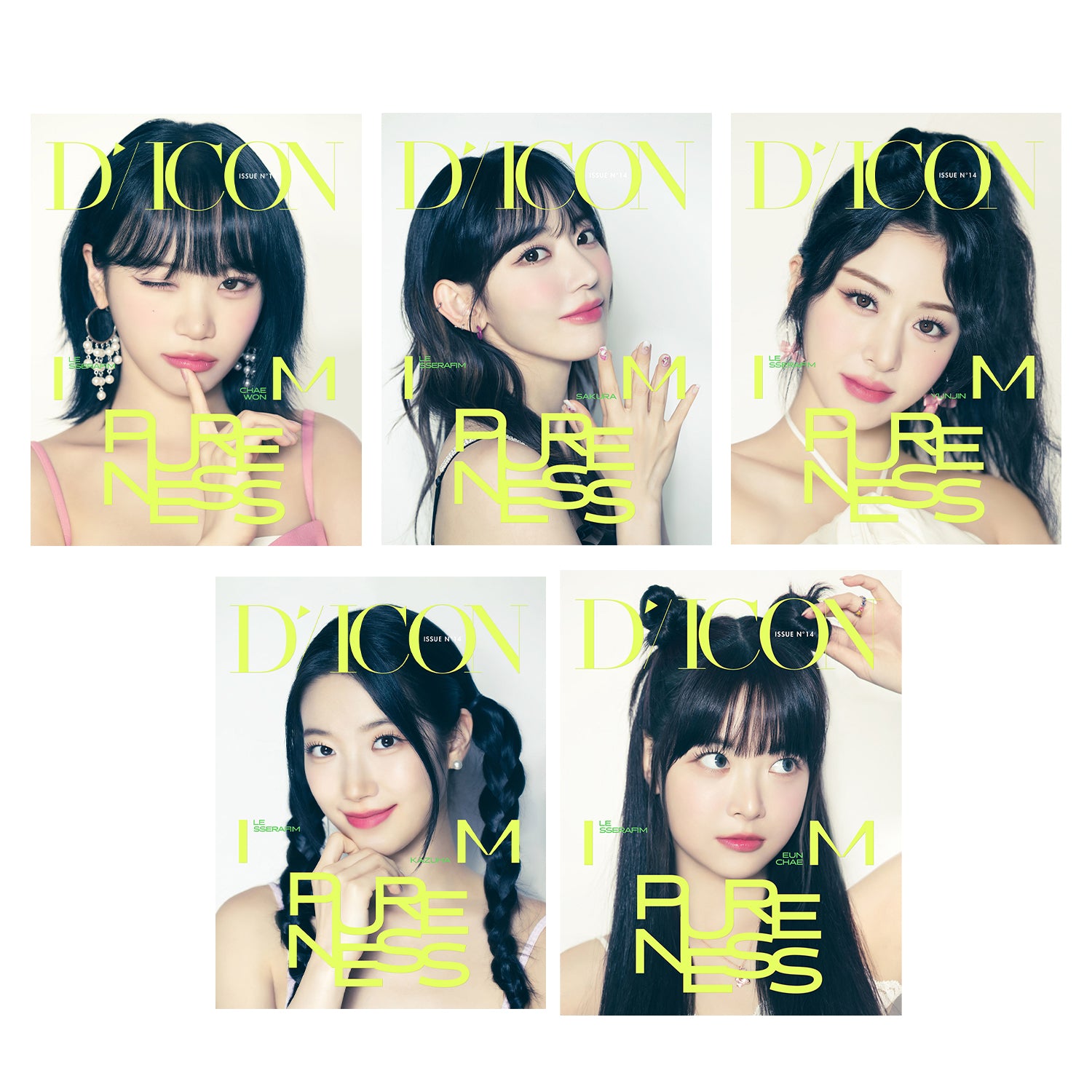 LE SSERAFIM DICON 'ISSUE N°14 : LE SSERAFI'M PURENESS' (B Type) - Kpop Photobook, Album Collectible for Fans, Perfect for Display & Kpop Merchandise Collection
