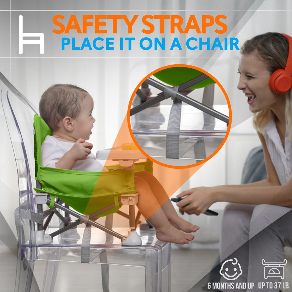 Best Baby Booster Seat for High Chairs - Adjustable & Portable Toddler Feeding Seat - Perfect for Home, Restaurants, and Travel