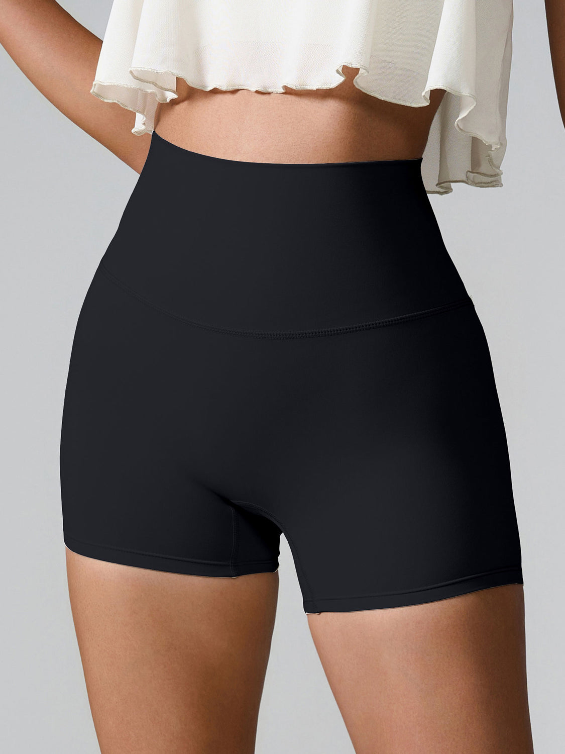 High Waist Active Shorts for Women - Comfortable Workout Running Yoga Gym Shorts with Pockets - Perfect for Fitness, Lounge & Everyday Wear