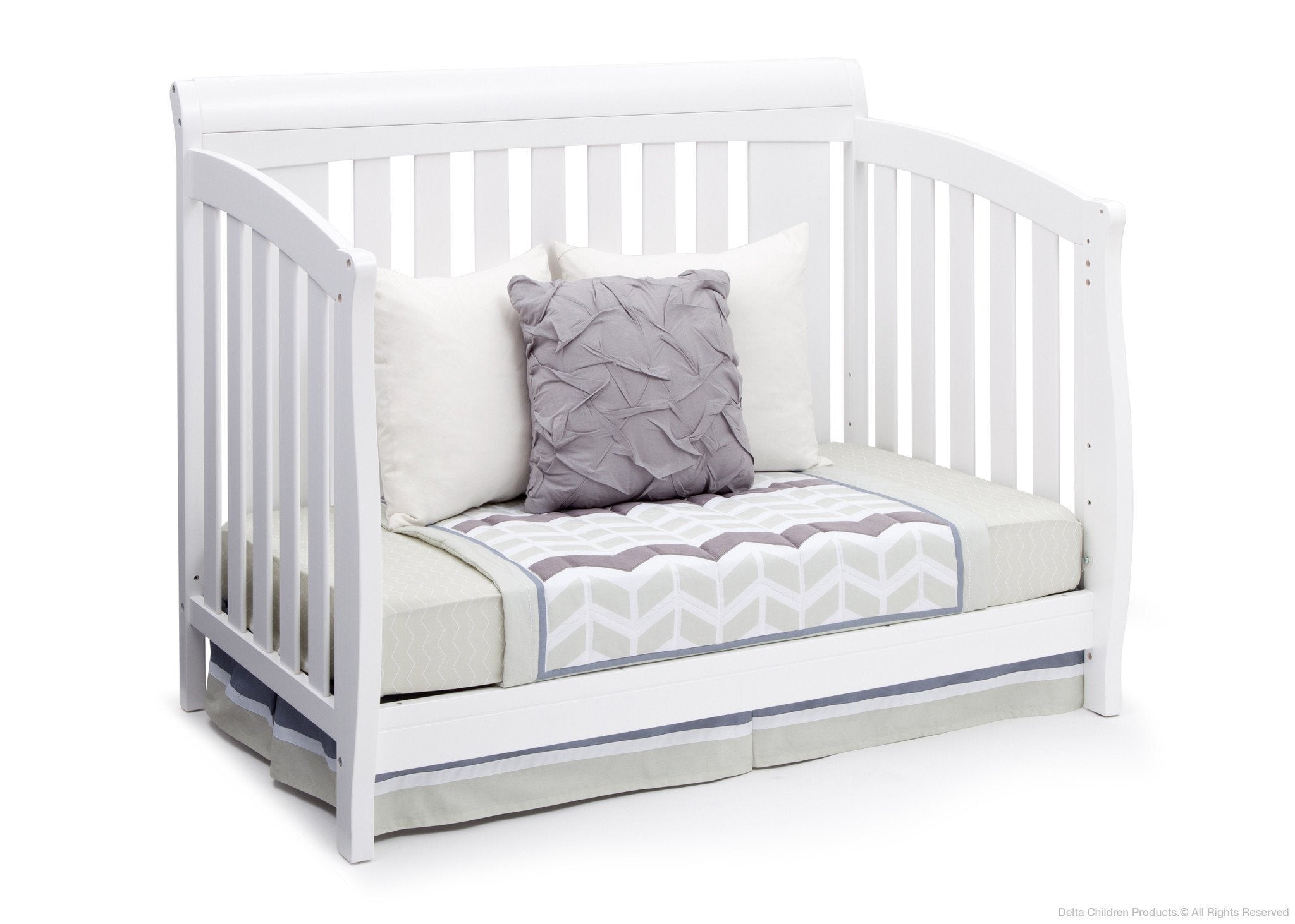 Clermont 4-in-1 Convertible Baby Crib - Toddler Bed & Daybed with Mattress | Nursery Furniture for Boys & Girls | Perfect for Small Spaces & Growing Families