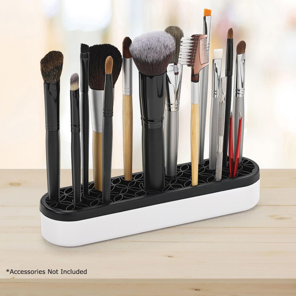 Camera Ready Cosmetics Beauty Tool Organizer | Professional Makeup Brush Holder & Cosmetic Organizer for Artists | Perfect for Vanity, Travel & Salon Use