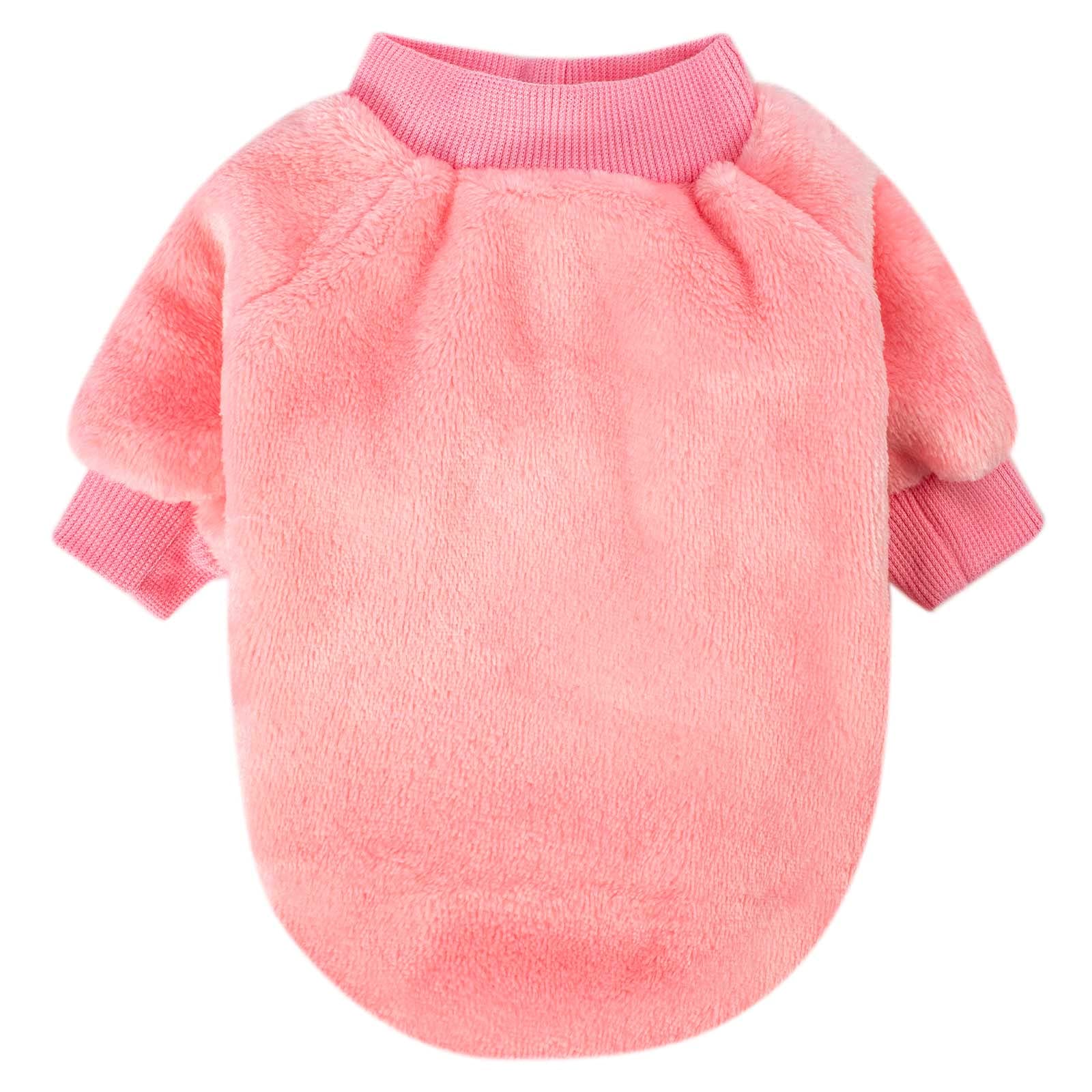 FabriCastle Small Dog Sweaters 3-Pack - Ultra Soft & Warm Pet Clothes for Small/Medium Dogs - XXS Cozy Winter Apparel in Pink, Purple & Light Pink - Perfect for Indoor/Outdoor Use, Daily Walks & Cold Weather Protection