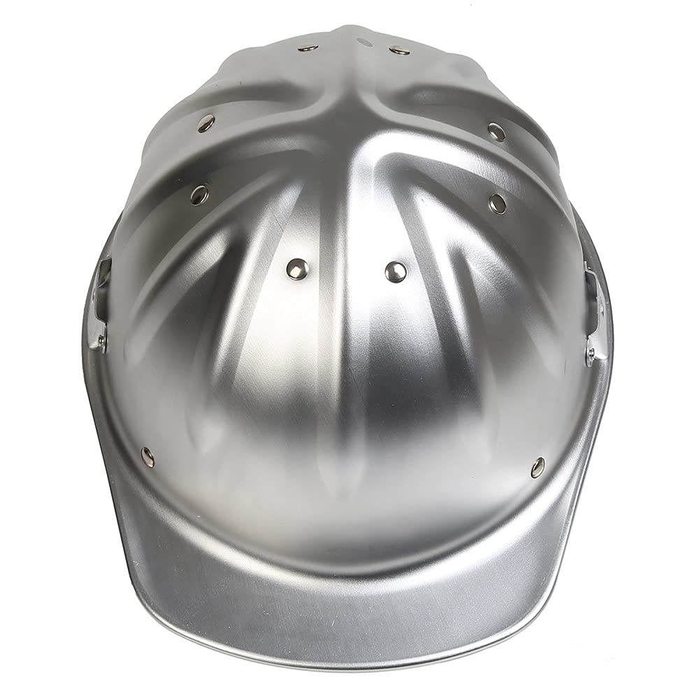 WANGFENG Hard Hat - High Strength Aluminum Alloy Safety Helmet with Reinforced Top for Puncture Protection | Construction, Industrial & DIY Work Safety Gear