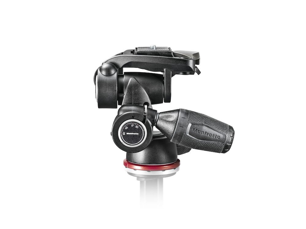 Manfrotto MH804-3W 3-Way Pan/Tilt Tripod Head with 2 RC2 Quick Release Plates - Professional Camera Mount for DSLR, Video & Photography - Perfect for Travel, Studio & Outdoor Shooting