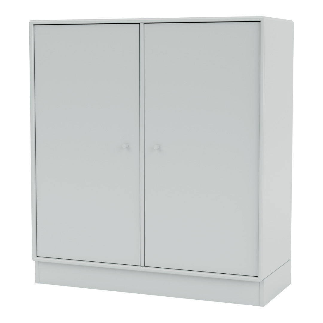 Modern 2-Door Lacquered Cabinet with Plinth Base - Stylish Storage Solution for Living Room, Bedroom & Office Organization