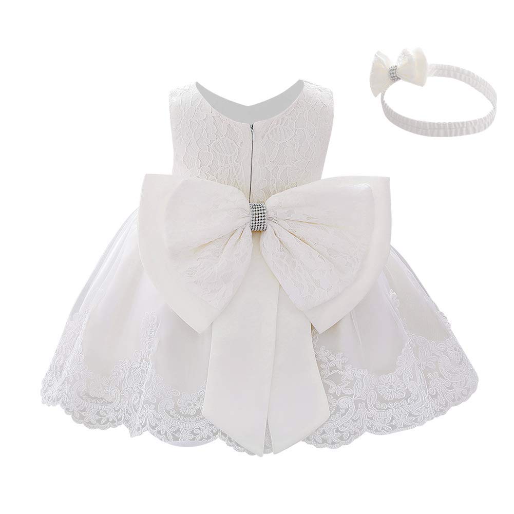Baby Girl Lace Tutu Dress - Infant & Toddler Wedding Flower Girl Dress for First Birthday, Formal Pageant & Christening - Perfect for Special Occasions, Photo Shoots & Party Celebrations