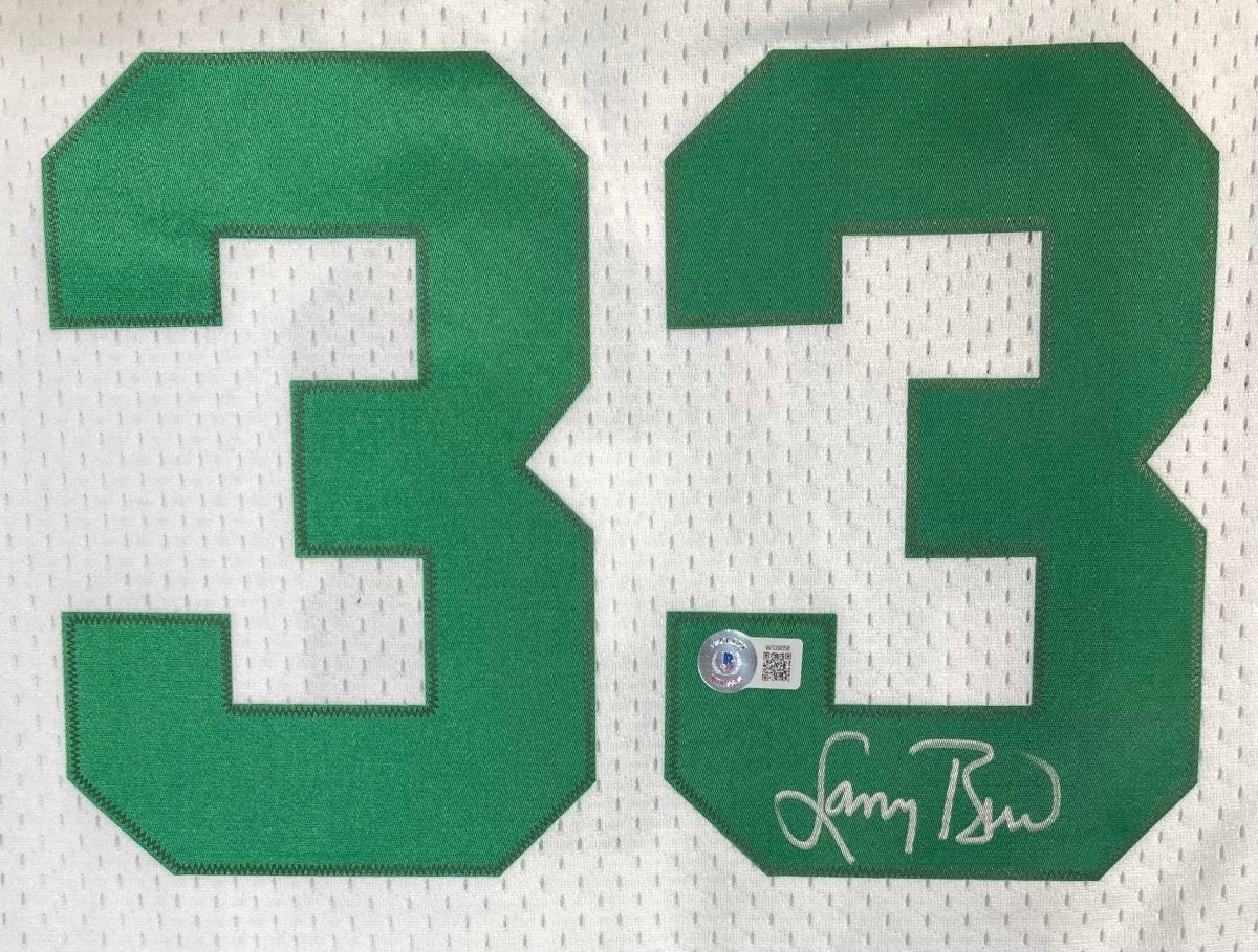 Larry Bird Autographed Boston Celtics White Mitchell & Ness Hardwood Classics Swingman Jersey - Authentic NBA Memorabilia for Collectors and Fans - Perfect for Sports Memorabilia Display, Gifts, and Game Day Outfits