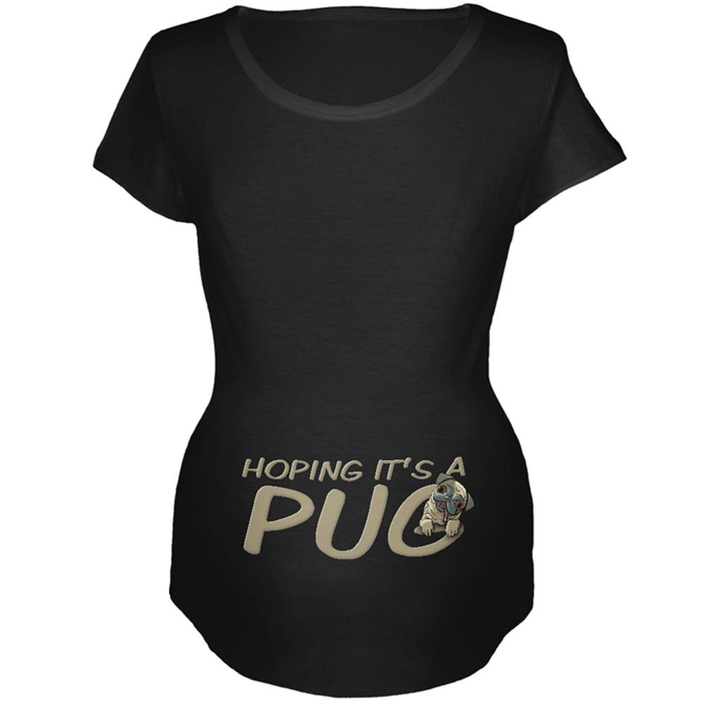Funny Cute Pug Puppy Maternity T-Shirt - Soft Comfortable Pregnancy Tee for Dog Lovers | Perfect for Baby Showers, Maternity Photos & Casual Wear