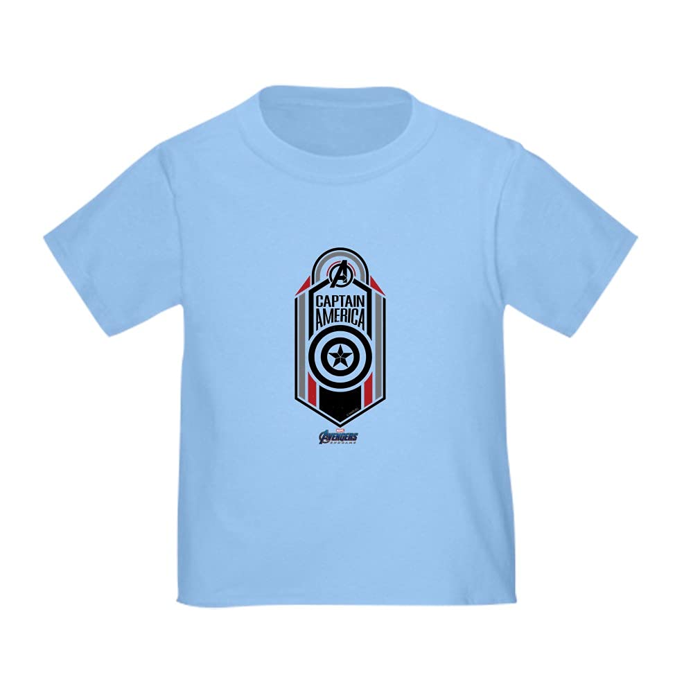 Captain America Logo Toddler T-Shirt | Superhero Kids Tee for Boys & Girls | Perfect for Playdates, Birthday Parties & Comic-Themed Events