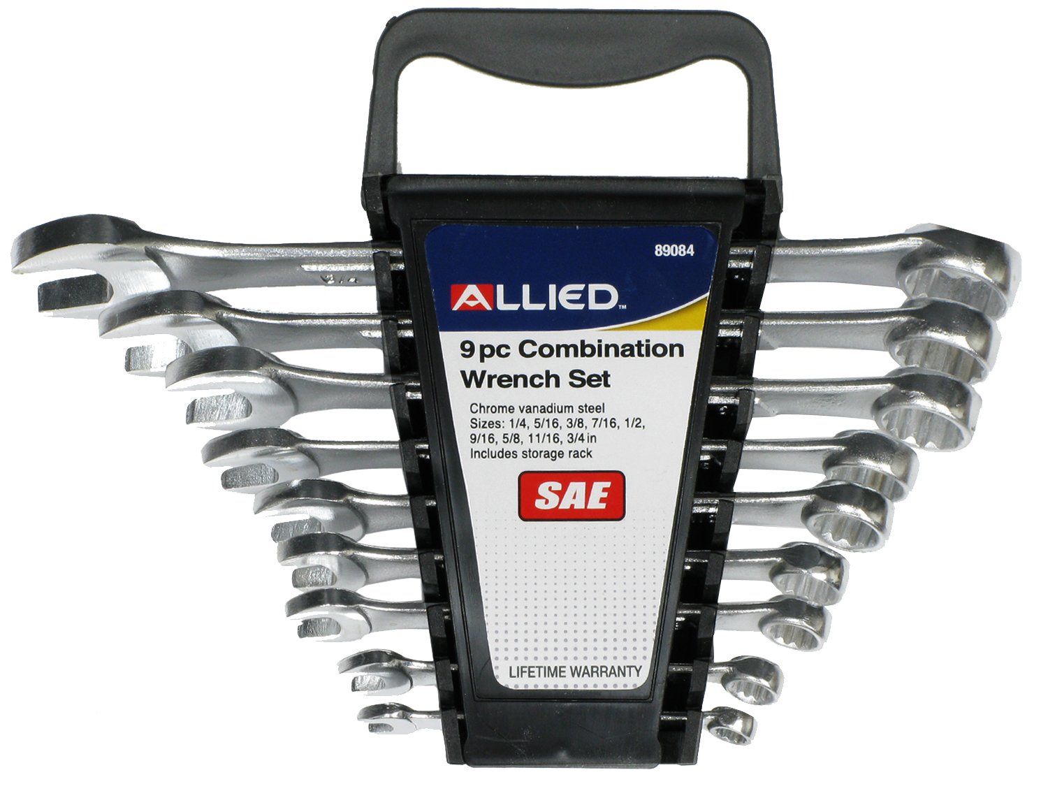 Allied Tools 9-Piece SAE Combination Wrench Set (89084) - Perfect for Automotive Repair, Plumbing, and DIY Home Improvement Projects