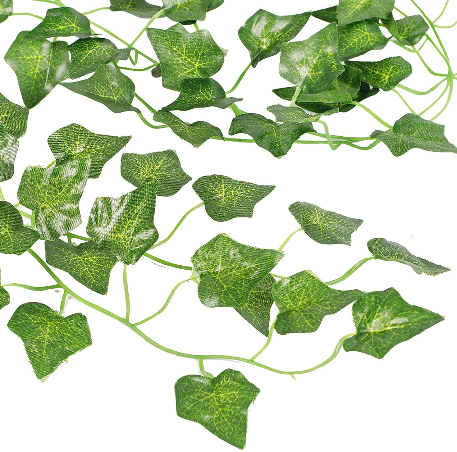 Artificial Ivy Garland - 60 Strands 416Ft Fake Hanging Plants for Wedding, Party & Home Decor | UV Resistant Fake Ivy Vines for Wall, Garden & Indoor Room Decoration (Ivy Leaves) - Perfect for Creating Romantic Atmosphere & Enhancing Living Spaces
