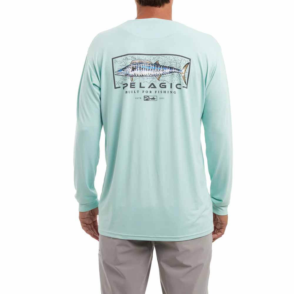 Pelagic Turquoise Aquatek Wahoo Performance Fishing Shirt - Lightweight, Quick-Dry for Saltwater & Freshwater Fishing Adventures
