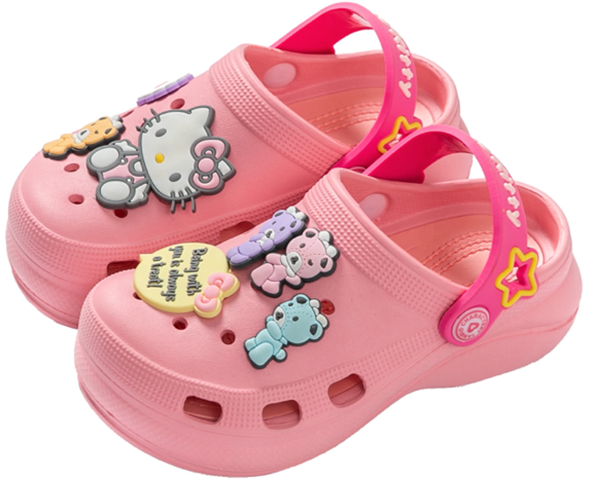 Hello Kitty Bear Clogs Slip-On Water Shoes for Girls, Toddlers & Kids - Comfortable Summer Sandals for Beach, Pool & Outdoor Play