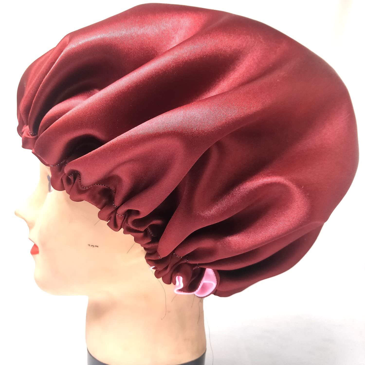 Anokhi Ada Dual Layer Satin Bonnet for Girls & Women - Silk-Like Hair Protection for Curly & Natural Hair - Nighttime & Travel Use (36-09)
