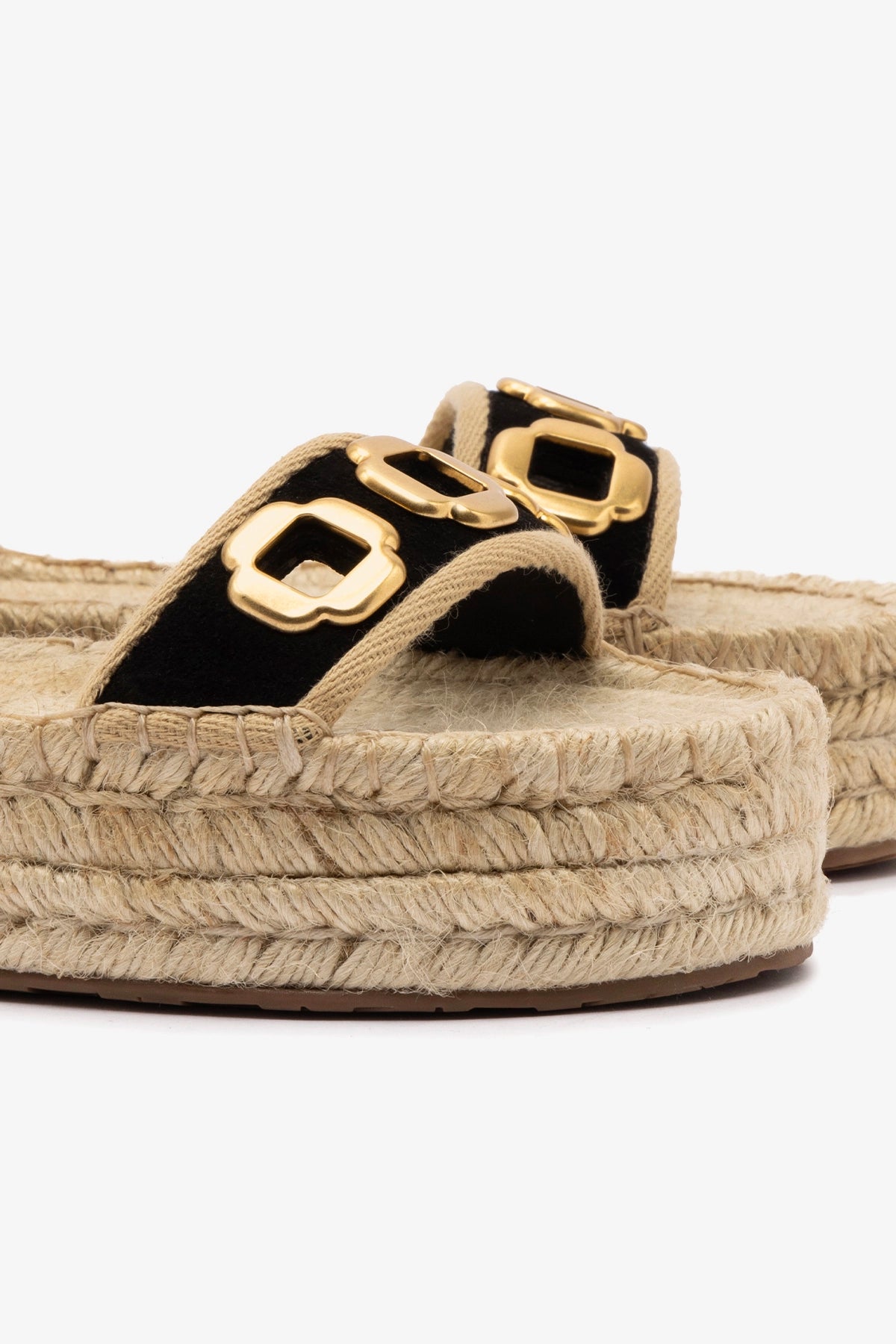 Black Suede Milan Espadrille Flatform Sandals for Women - Comfortable Summer Wedge Shoes | Perfect for Beach, Vacation & Casual Outfits