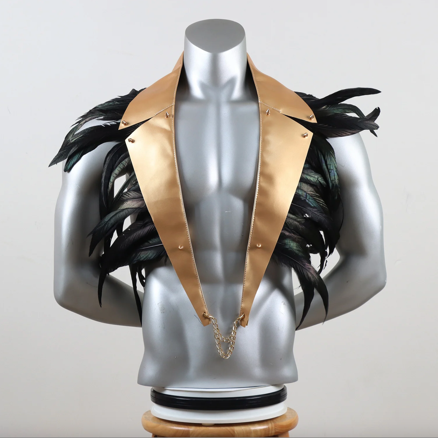Men's Performance Outfit - Feather Costume & Pride Harness for Festival, Party & LGBTQ+ Events | Breathable & Stylish Party Wear for Dancing & Celebrations