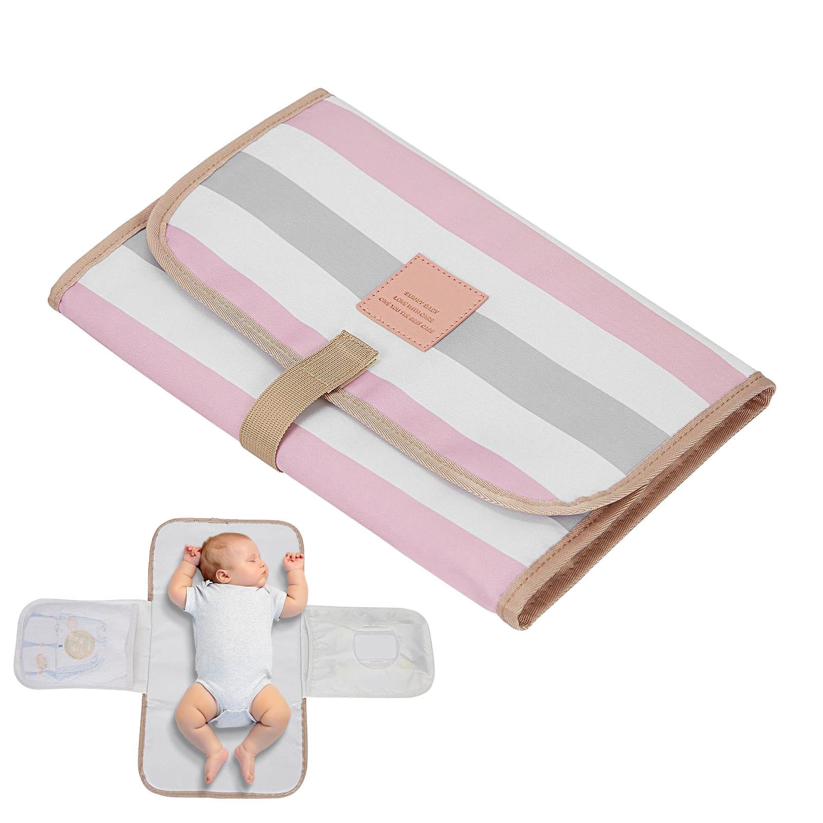 Portable Baby Changing Pad - Foldable, Washable & Waterproof Travel Changing Mat for Infants - Soft & Lightweight Diaper Changing Station for Home, Nursery, or On-the-Go Use