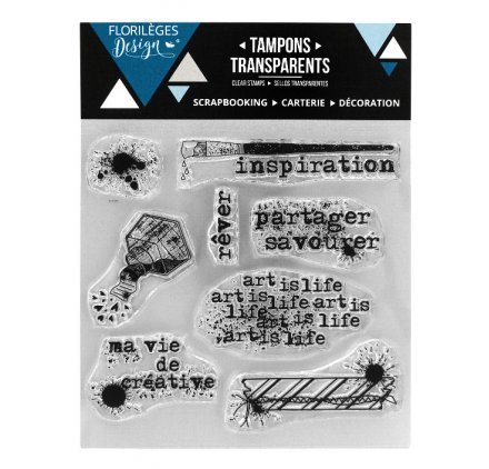 10 x 10 cm Clear Polymer Stamps for Scrapbooking, Card Making & DIY Crafts - Transparent Rubber Stamps for Paper Crafting