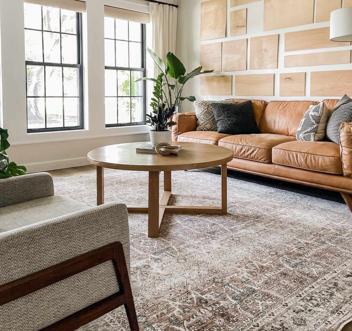 Premium Hauteloom Tibanbang Area Rug for Living Room & Bedroom - Soft & Durable in Brown, Beige, Blue - 5'3