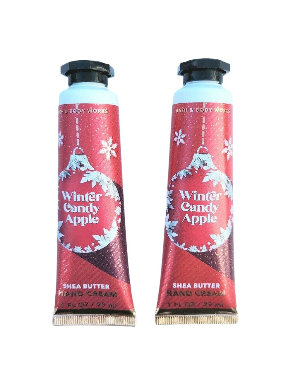 Bath & Body Works Shea Butter Hand Cream Travel Size 1.0 oz, 2-Pack - Winter Candy Apple Scent | Moisturizing Hand Lotion for Dry Skin, Perfect for Travel, Office & On-The-Go Hydration