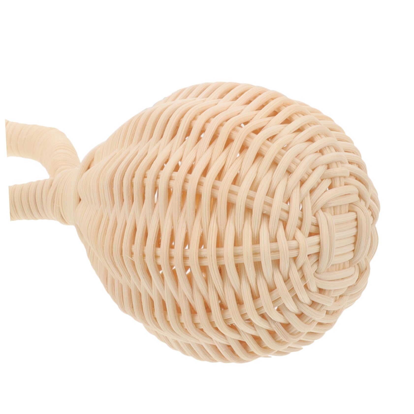 Natural Rattan Baby Rattle Toy - Cute Hand Grasping Shaker with Bell for Newborns & Infants - Perfect for Sensory Play, Early Development & Nursery Decor