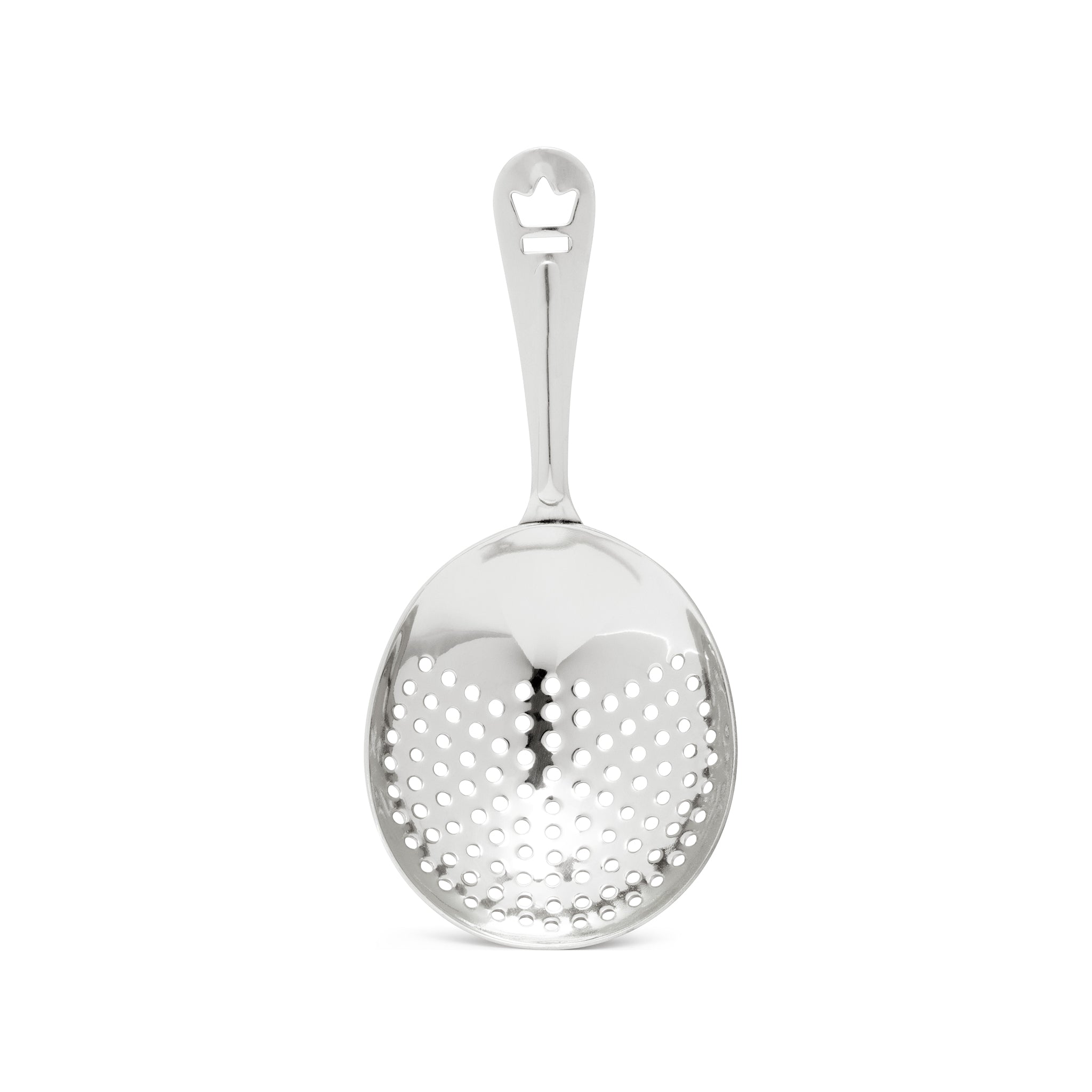 Premium Silver Plated Julep Strainer - High-Quality Cocktail & Beverage Filter for Mint Juleps, Iced Tea & Refreshing Summer Drinks
