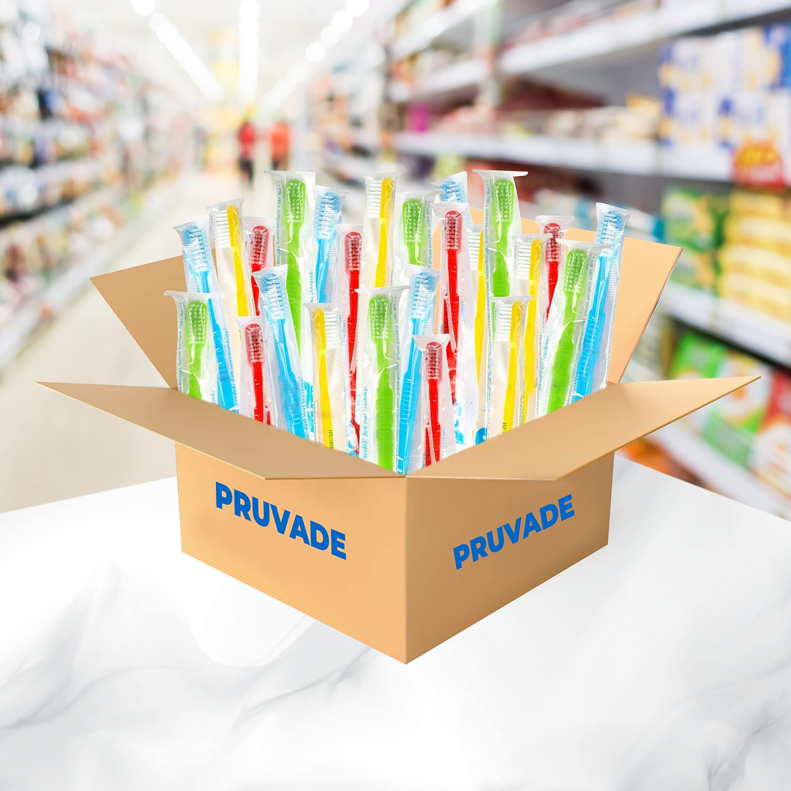 144 Pack Disposable Toothbrushes with Toothpaste - Individually Wrapped Prepasted Toothbrushes | Soft Bristles for Travel, Camping, Hotels & Emergency Kits | Perfect for On-the-Go Oral Care