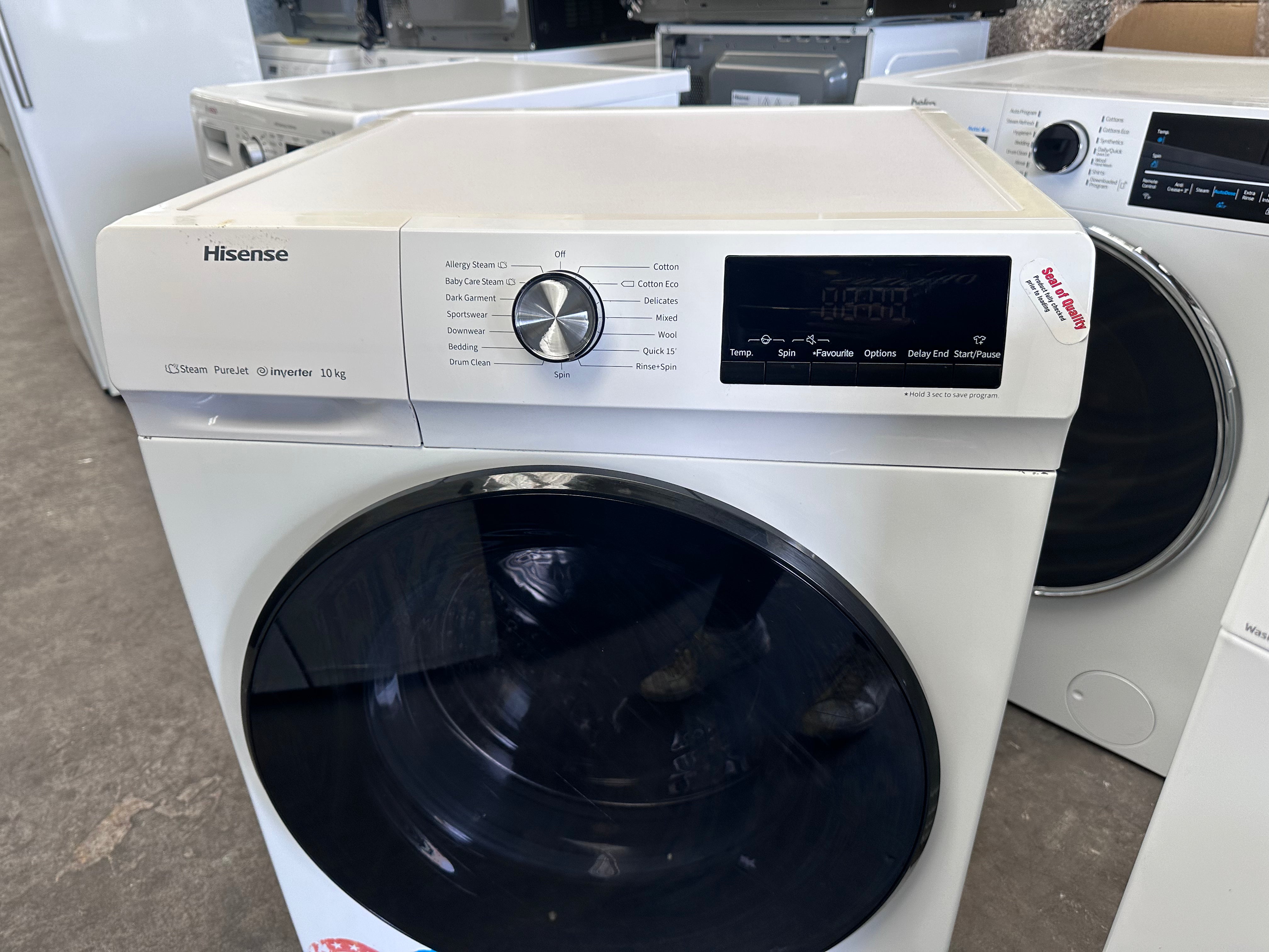 Hisense 10kg Front Load Washing Machine - Energy Efficient, Quiet Operation (Certified Refurbished) - Perfect for Apartments, Small Homes & Laundry Rooms