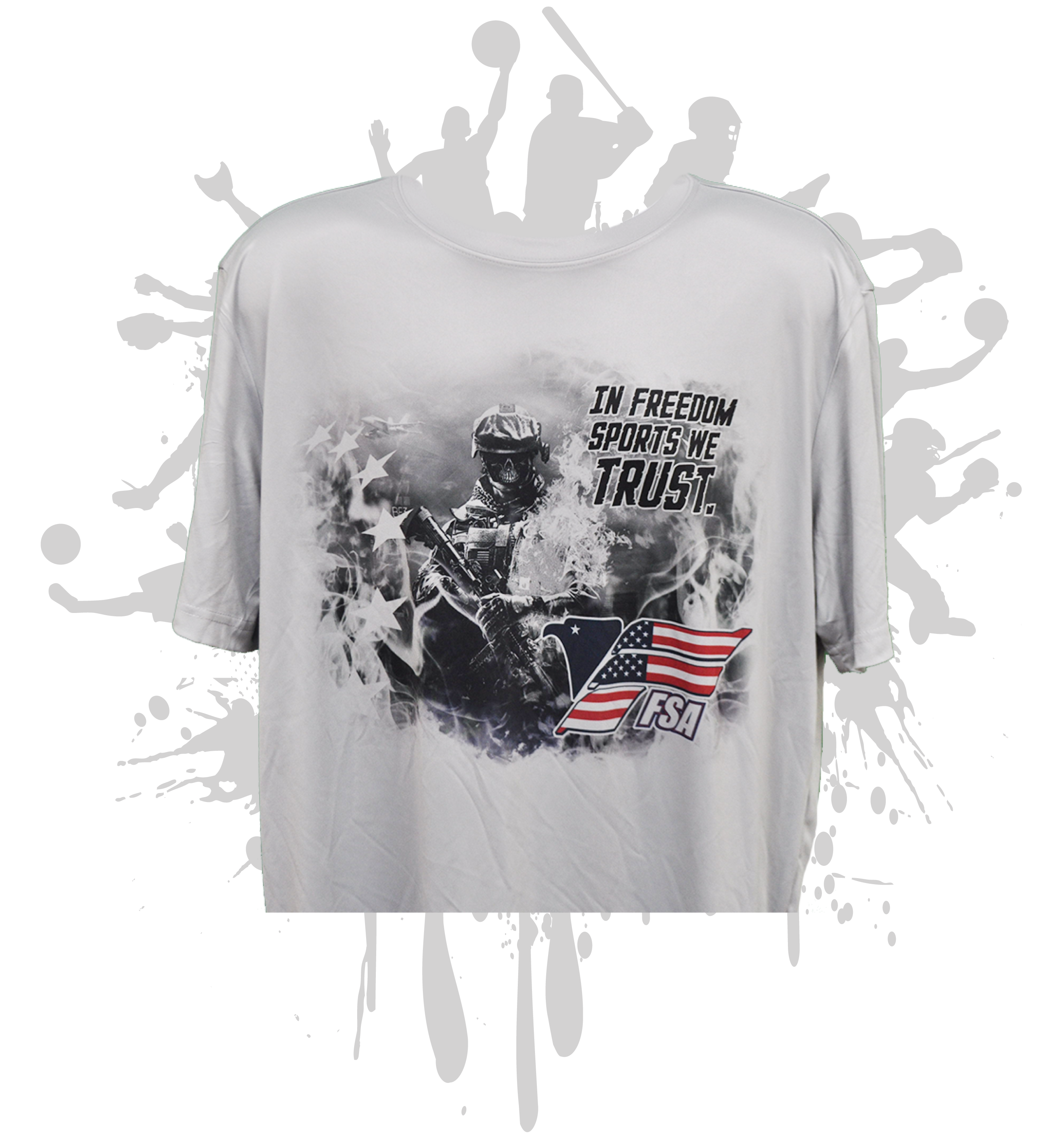 In Freedom We Trust Men's Sublimated Dye Jersey - Lightweight & Breathable for Sports, Workouts & Casual Wear