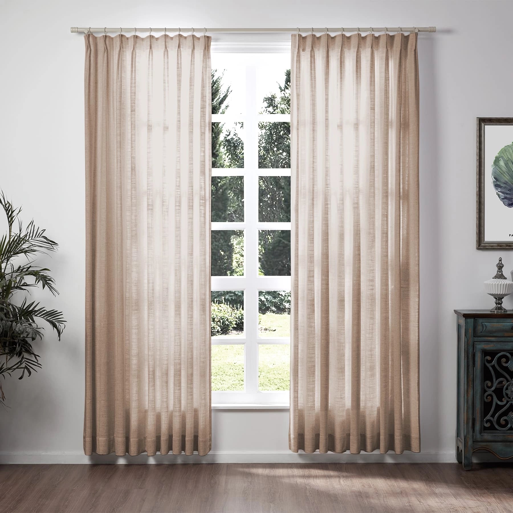 Liz Loft Extra Long Pleated Curtains - 84 Inch Length Blackout Drapes for Living Room & Bedroom | Thermal Insulated Window Treatments for Home Decor