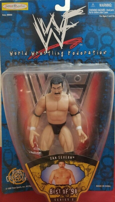 1998 WWF Jakks Pacific Best of 1998 Series 2 Dan Severn Wrestling Action Figure - Exclusive Collectible Toy for WWF Fans & Wrestling Memorabilia Collectors - Perfect for Display, Gifts, and Nostalgic Wrestling Collections
