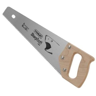 Stanley 15-334 15-Inch SharpTooth™ Hand Saw - 9 TPI Woodworking Saw with Ergonomic Handle (Pack of 5) - Ideal for DIY Projects, Carpentry, Home Renovations, Cutting Wood, Pruning Trees, and Crafting - Perfect for Professional Carpenters and Home Improvement Enthusiasts