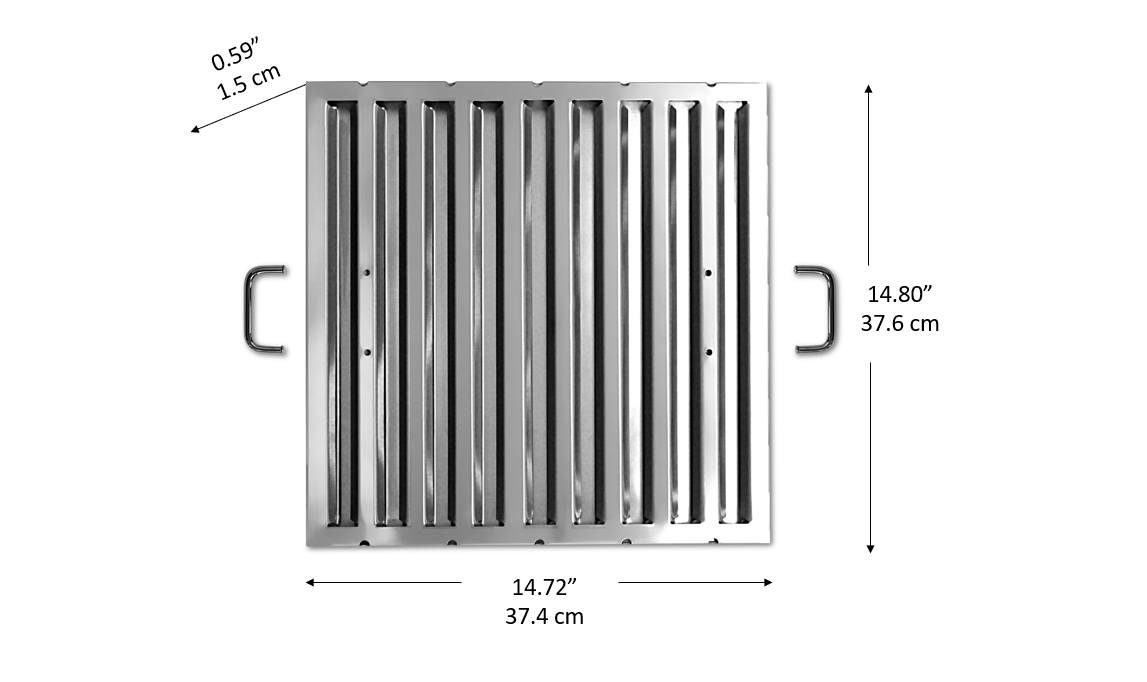 Advanta Chef II 36 Inch Range Hood Replacement Filter - Stainless Steel Grease Filter for Kitchen Ventilation (Perfect for Home Cooking & Commercial Kitchens)