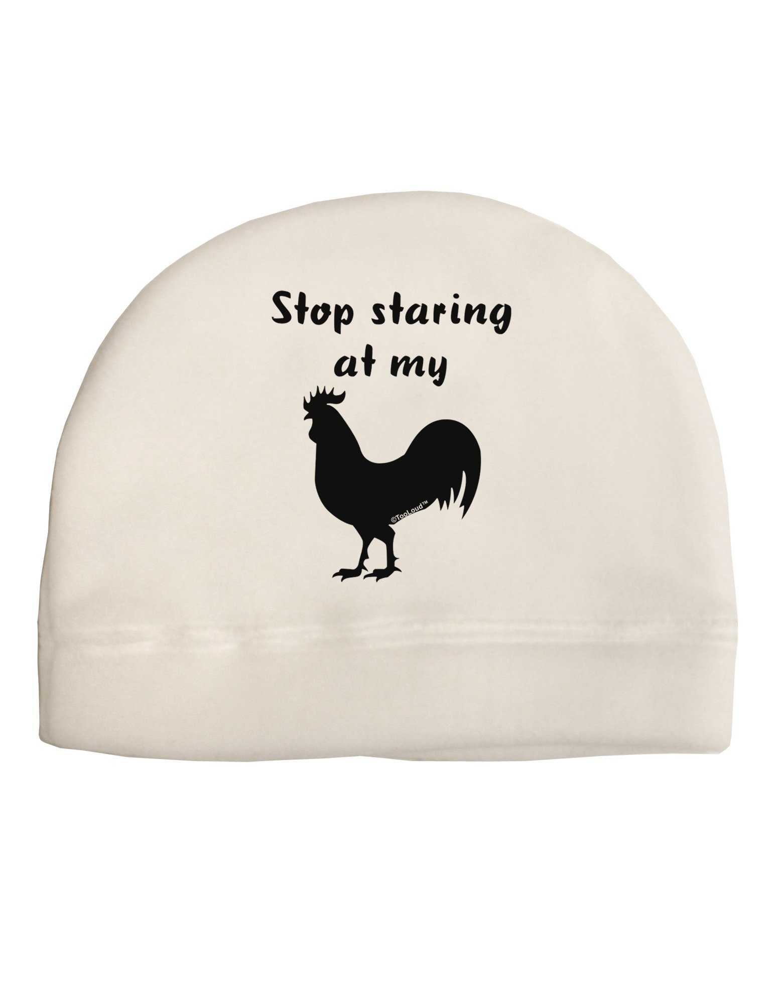 TooLoud Stop Staring at My Rooster Novelty Fleece Beanie Hat for Men & Women - Warm Winter Knit Cap for Outdoor Activities, Parties & Gifts