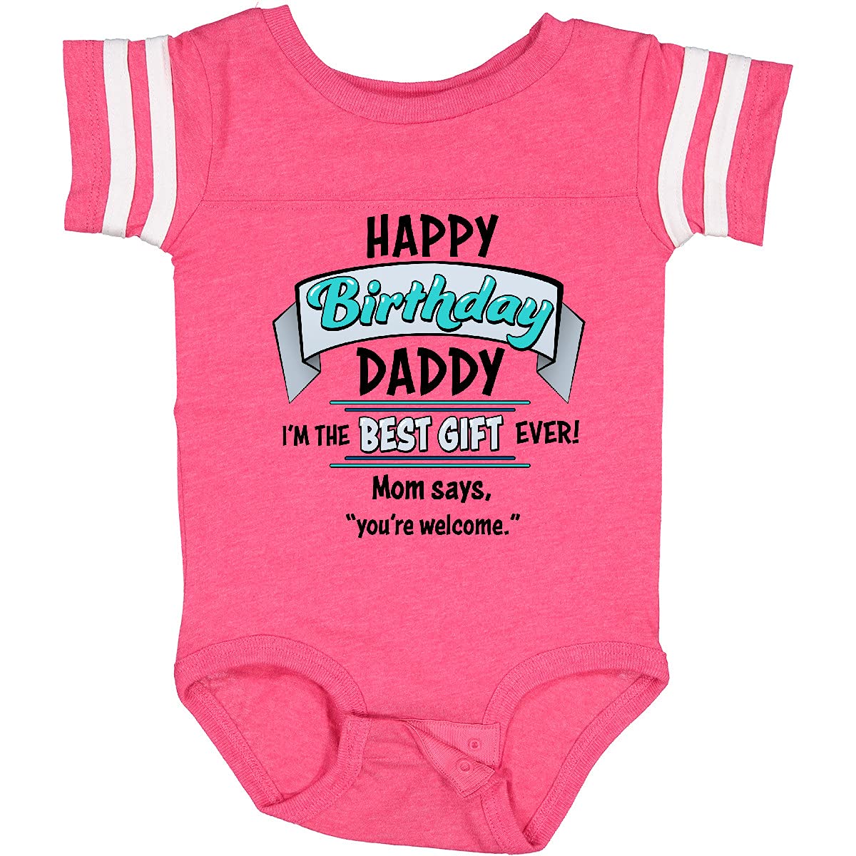 Inktastic Happy Birthday Blue Baby Bodysuit - Cute Newborn Outfit for Birthday Parties & Photo Shoots