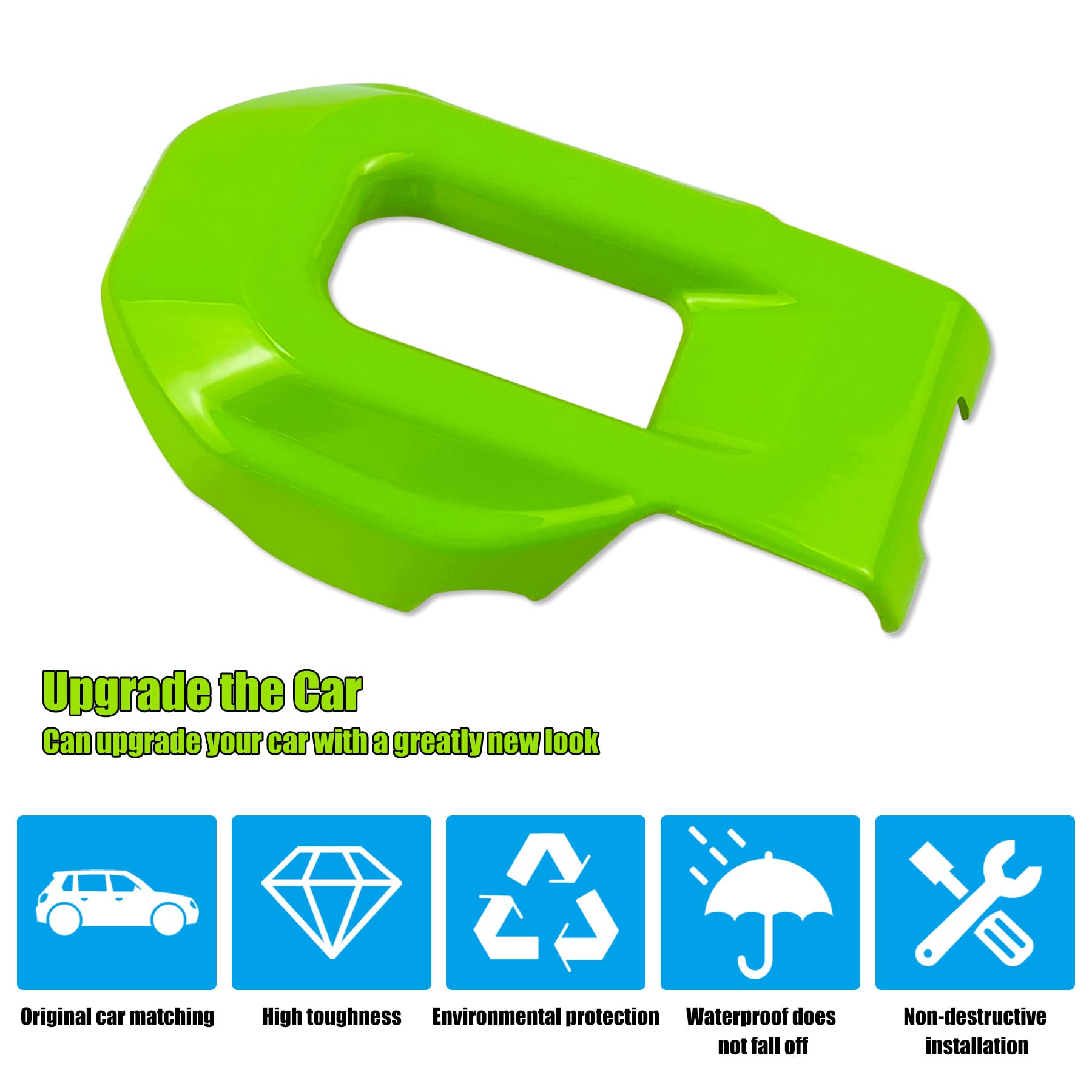 Jeep Wrangler JL JLU Hood Latch Lock (2018-2021) & Gladiator JT (2020-2021) - Green Exterior Accessories Cover Catch Bracket | Durable Replacement Part for Off-Road Protection & Custom Styling